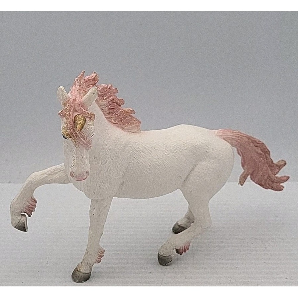 Mojo 2014 Fantasy Pink Sparkle Unicorn white with pink mane and Tail